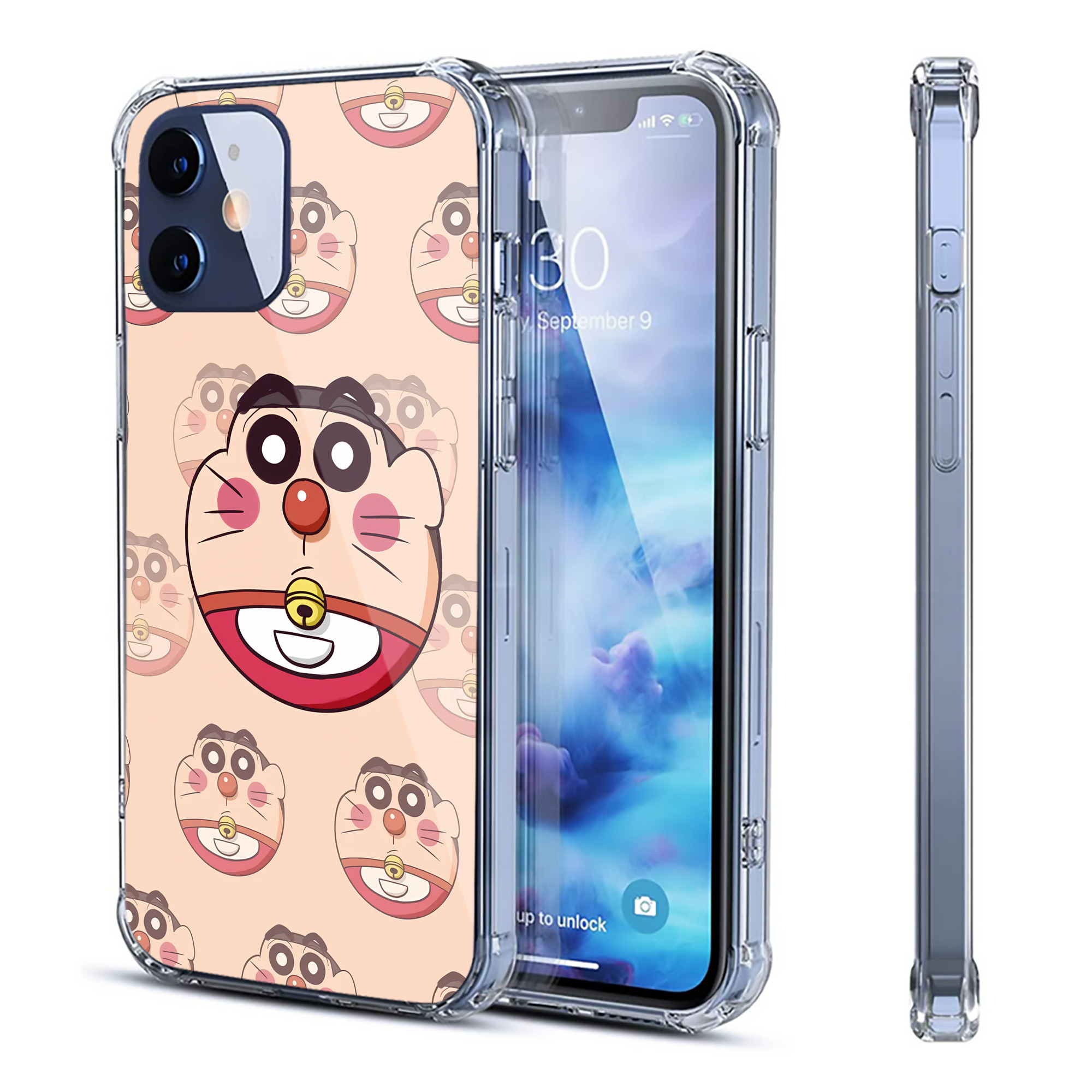 （画像用） ドラえもん Doraemon 【iPhone 12シリーズ対応】透明スマホケース（クリアソフトケース）